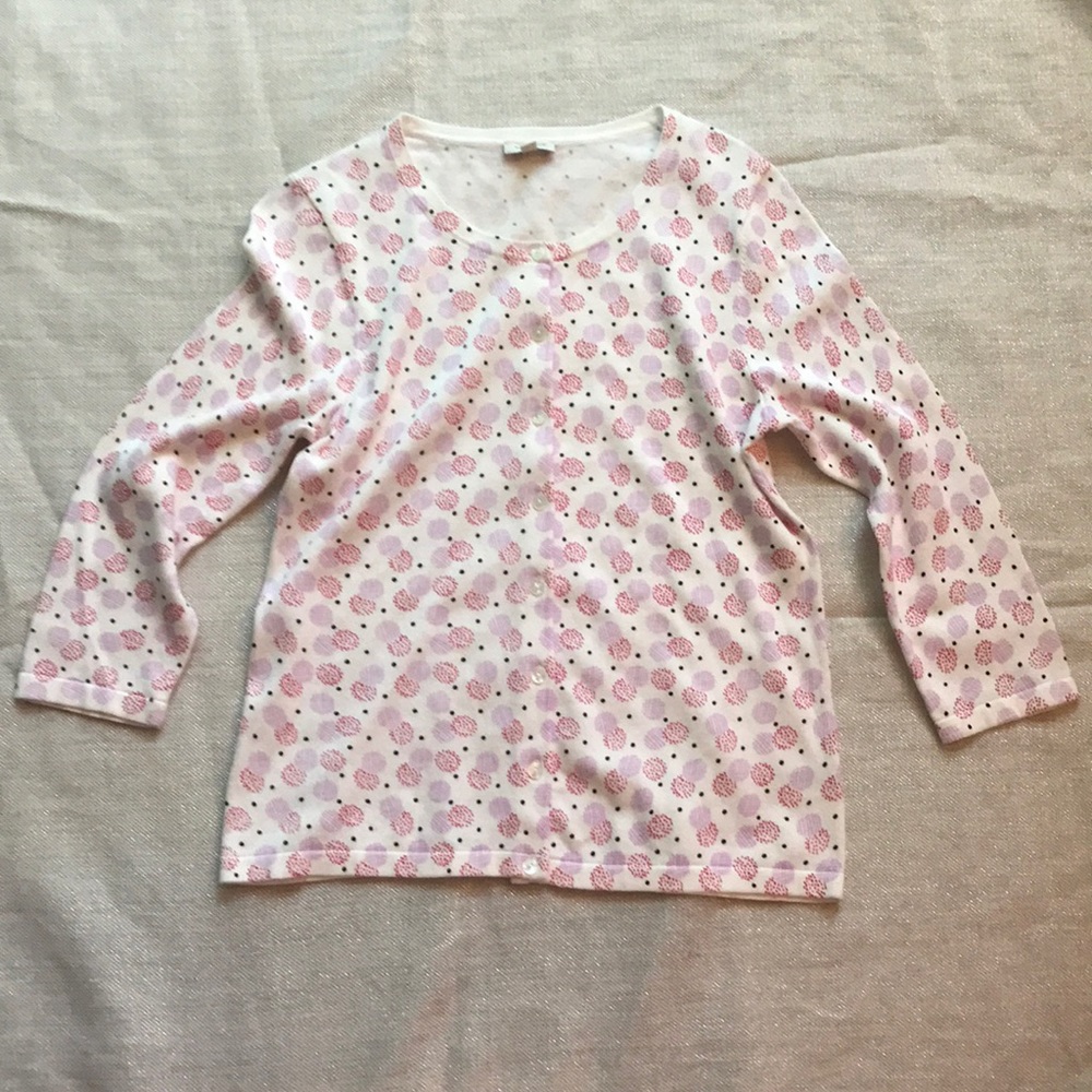 TALBOTS DOTS CARDIGAN - S - NEW - Picture 2 of 8